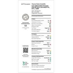 Fisherbrand 13 mm PP skruvtätning, svart, mitth l, 13-425 gänga, monterad septum Grädde, Rött, Svart | Buy Online | Fisher Scientific